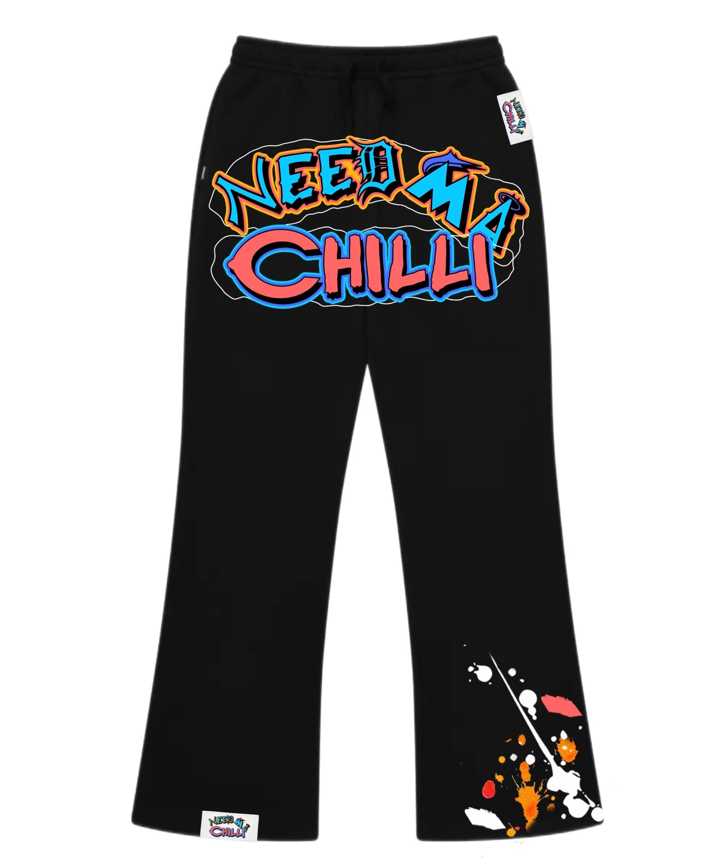 “ Billionaire Boy “ Black SweatPants With Paint Splat